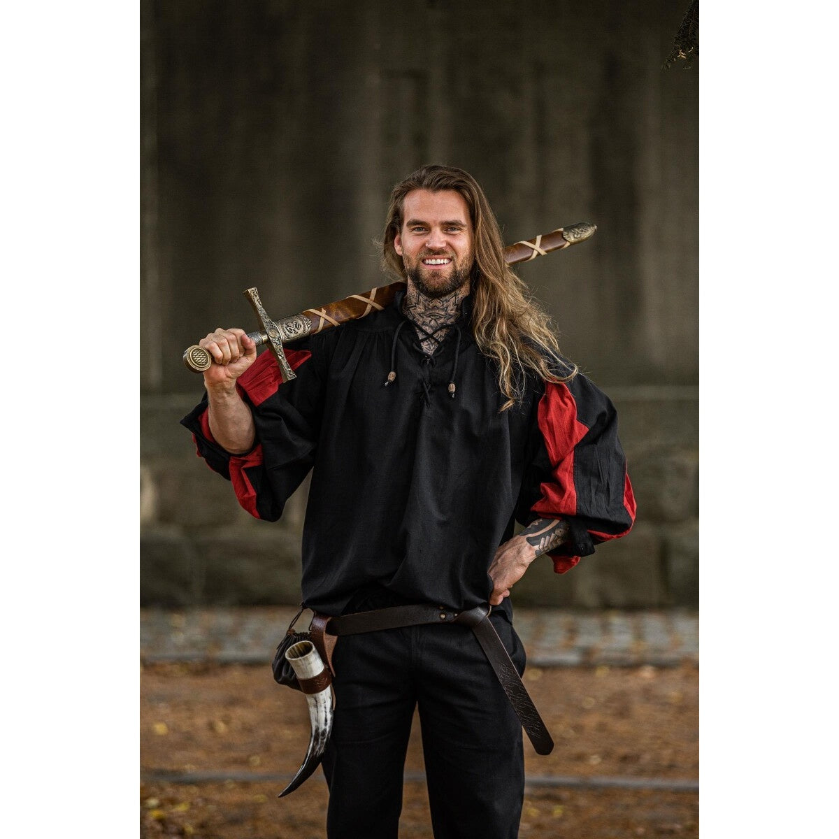 Product image Medieval Landsknecht Shirt Albert black-red