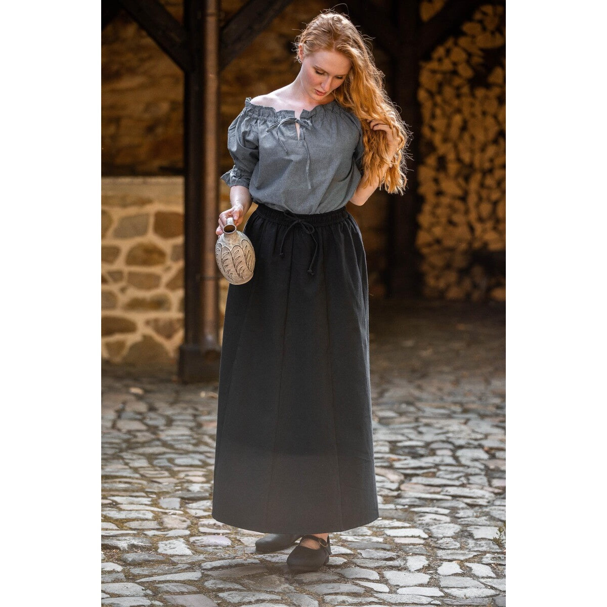 Product image Medieval Short-Sleeve Blouse Verena blue
