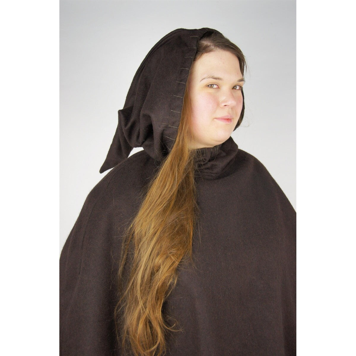 Product image Medieval Hood Egill with Embroidery brown