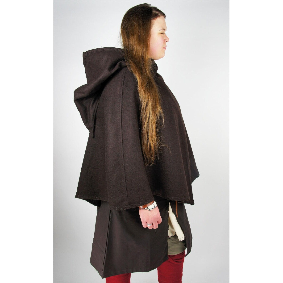 Product image Medieval Hood Egill with Embroidery brown