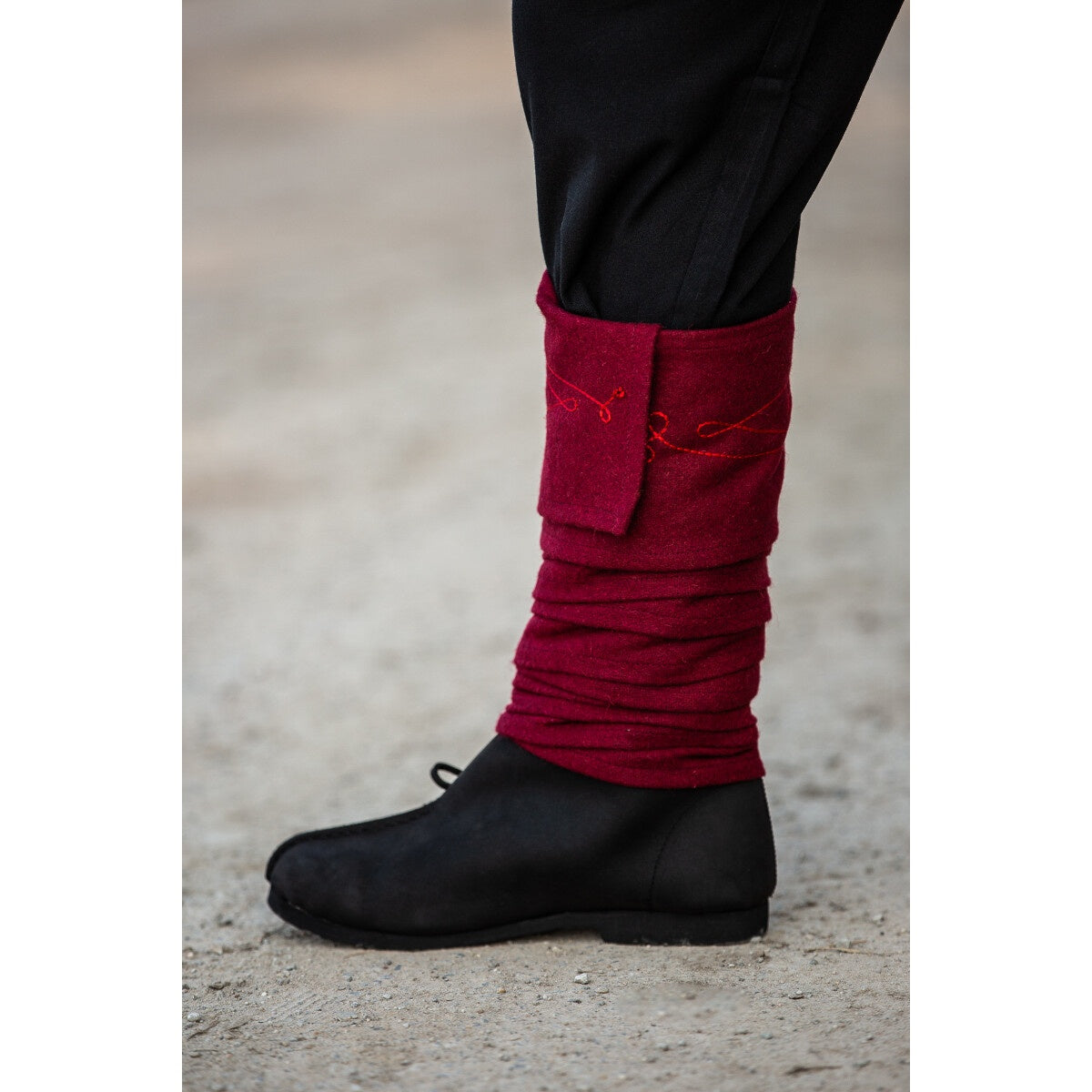 Product image Medieval Wool Leg Wraps Hannes with Embroidery