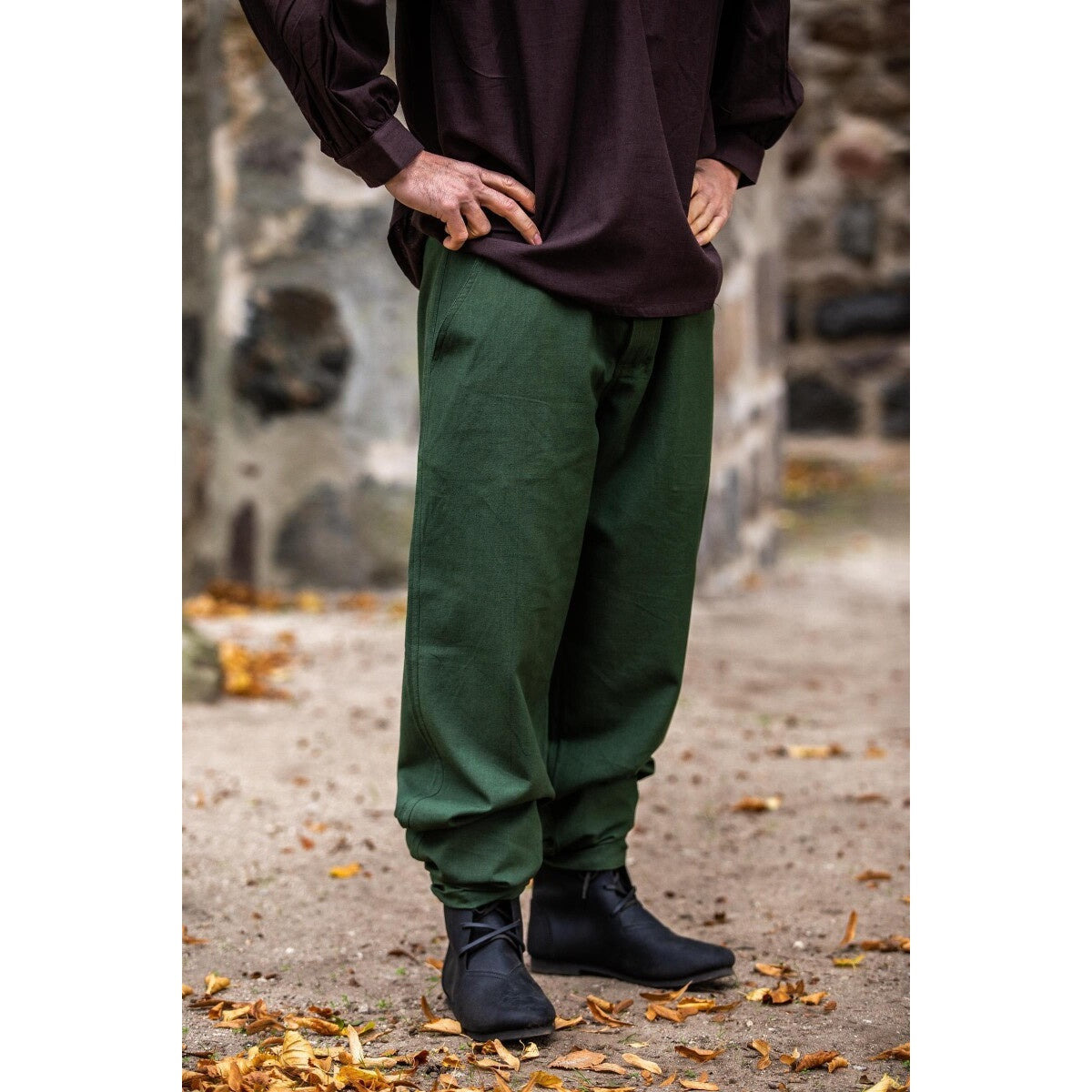 Product image Medieval Trousers Linhart with Laced Waistband green