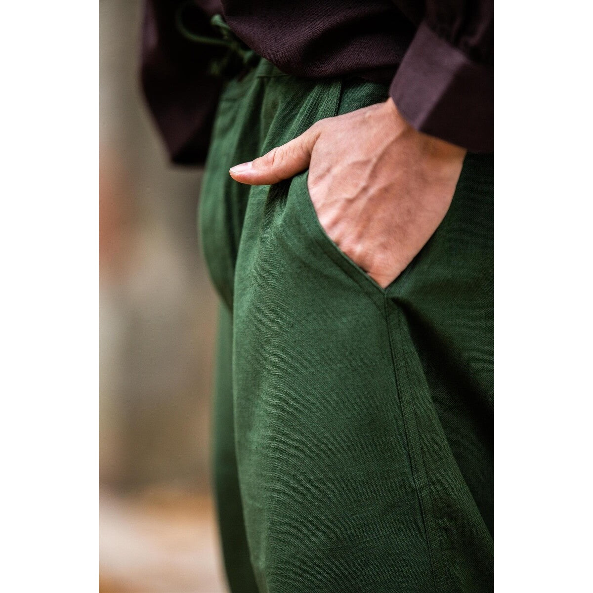 Product image Medieval Trousers Linhart with Laced Waistband green