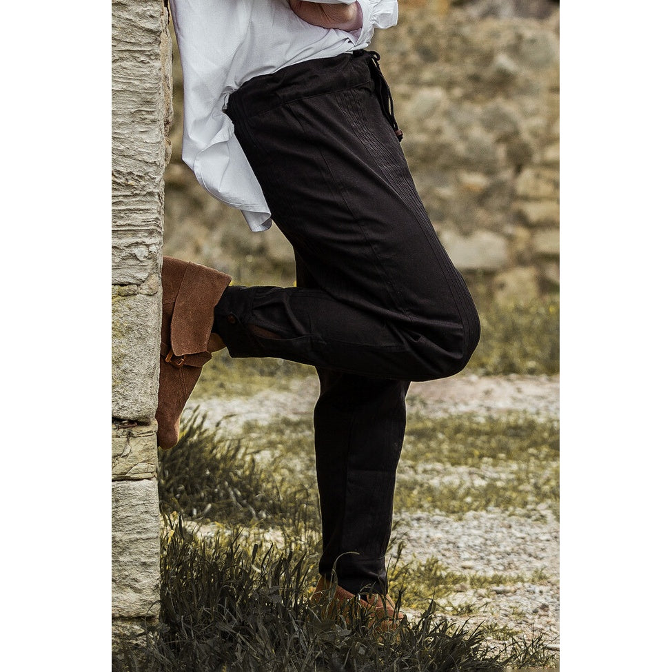 Product image Medieval Trousers Oskar with Decorative Stitching black