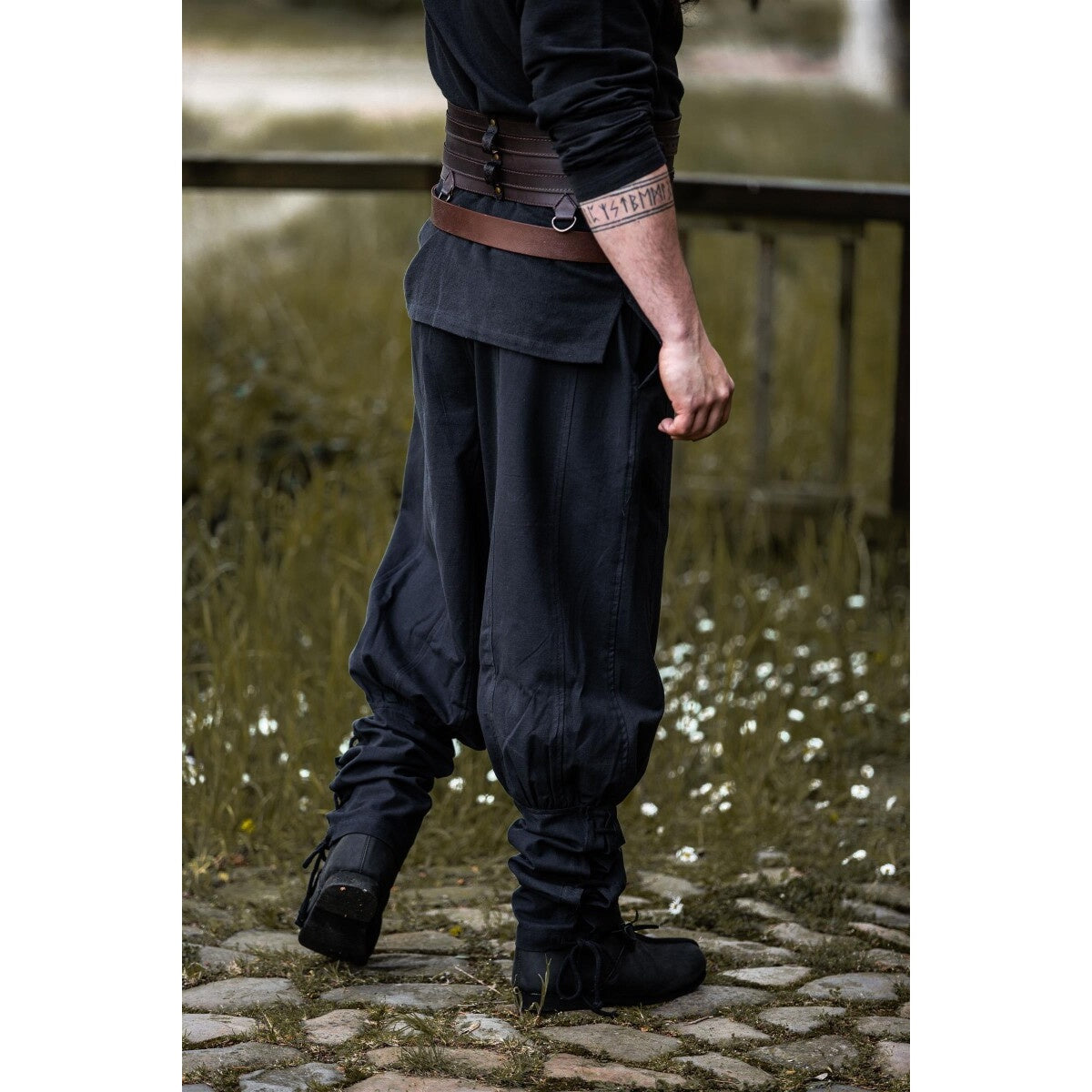 Product image Medieval Trousers Tiago with Leg Lacing black