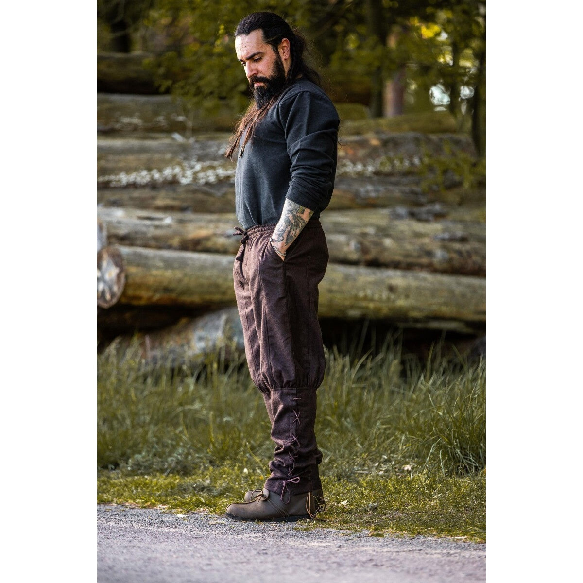 Product image Medieval Woolen Trousers Jorgen brown