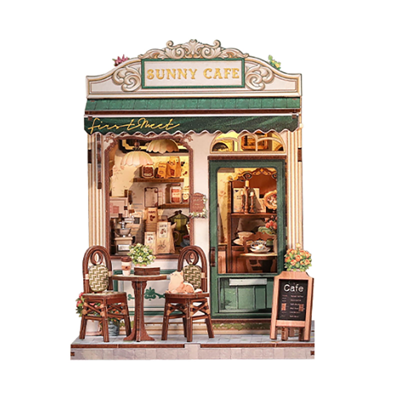 Product image CuteBee - Sunny Cafe Miniature House Book Nook Model Kit
