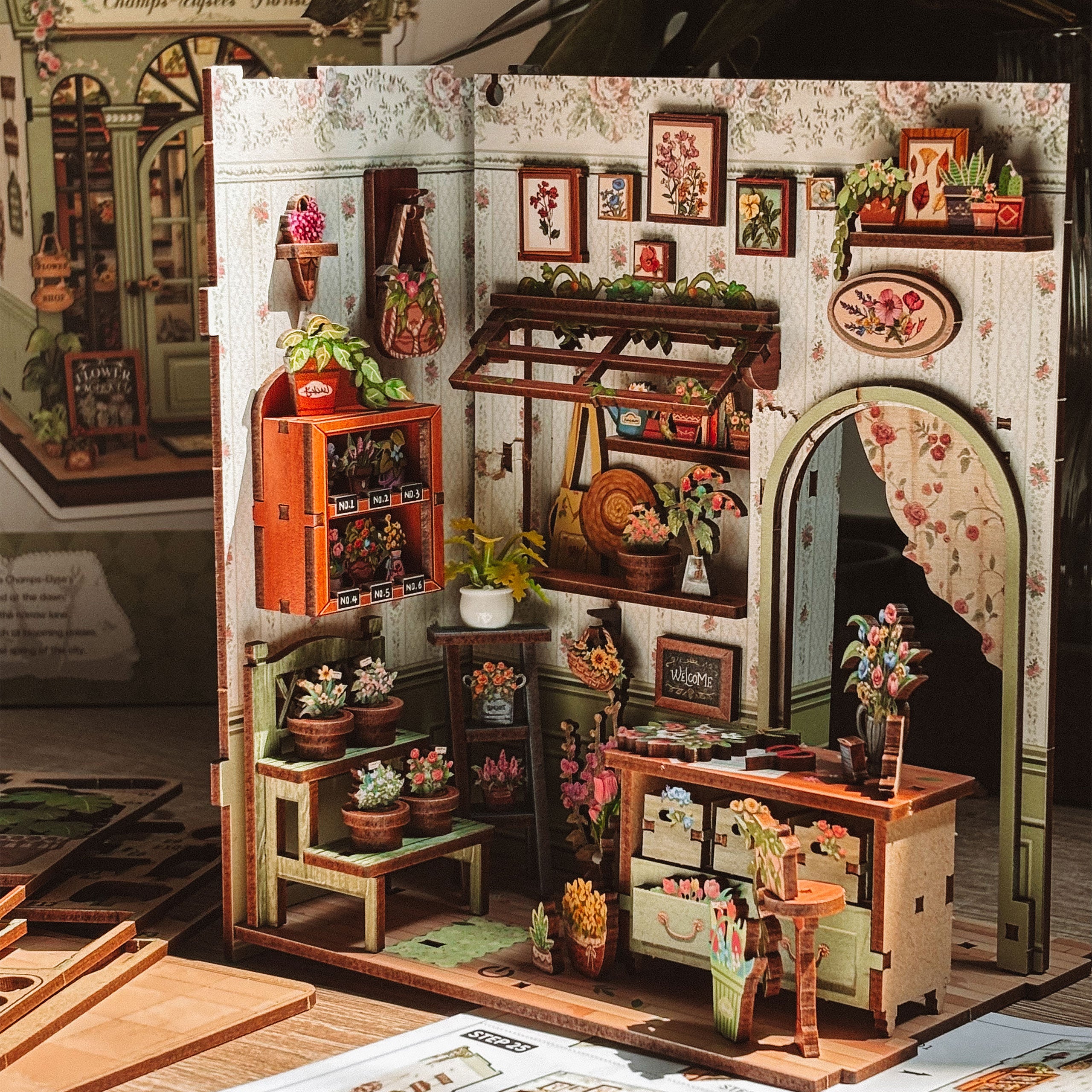 Product image CuteBee - Sunny Cafe Miniature House Book Nook Model Kit