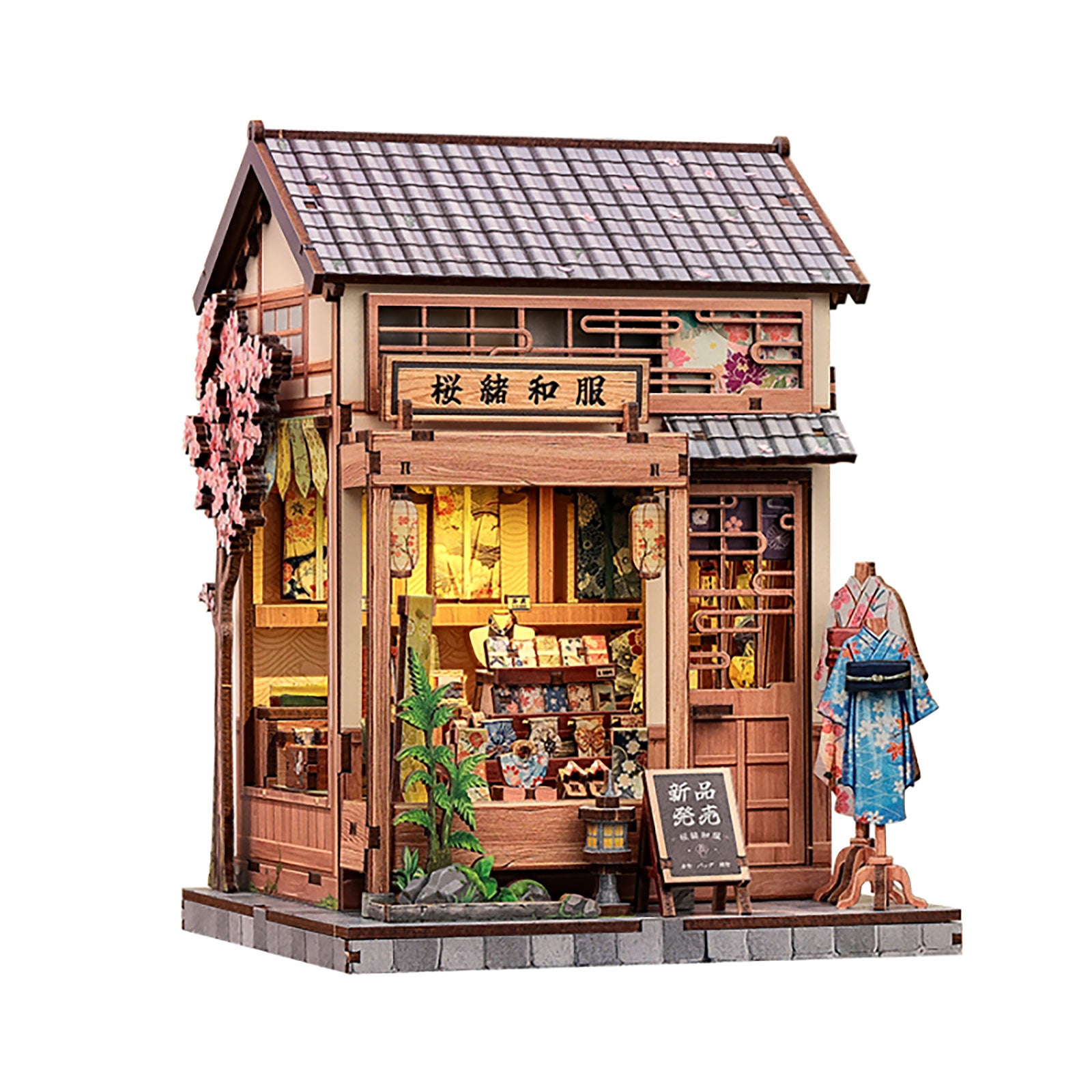 Product image CuteBee - Sakura O Kimono Shop Miniature House Book Nook Model Kit