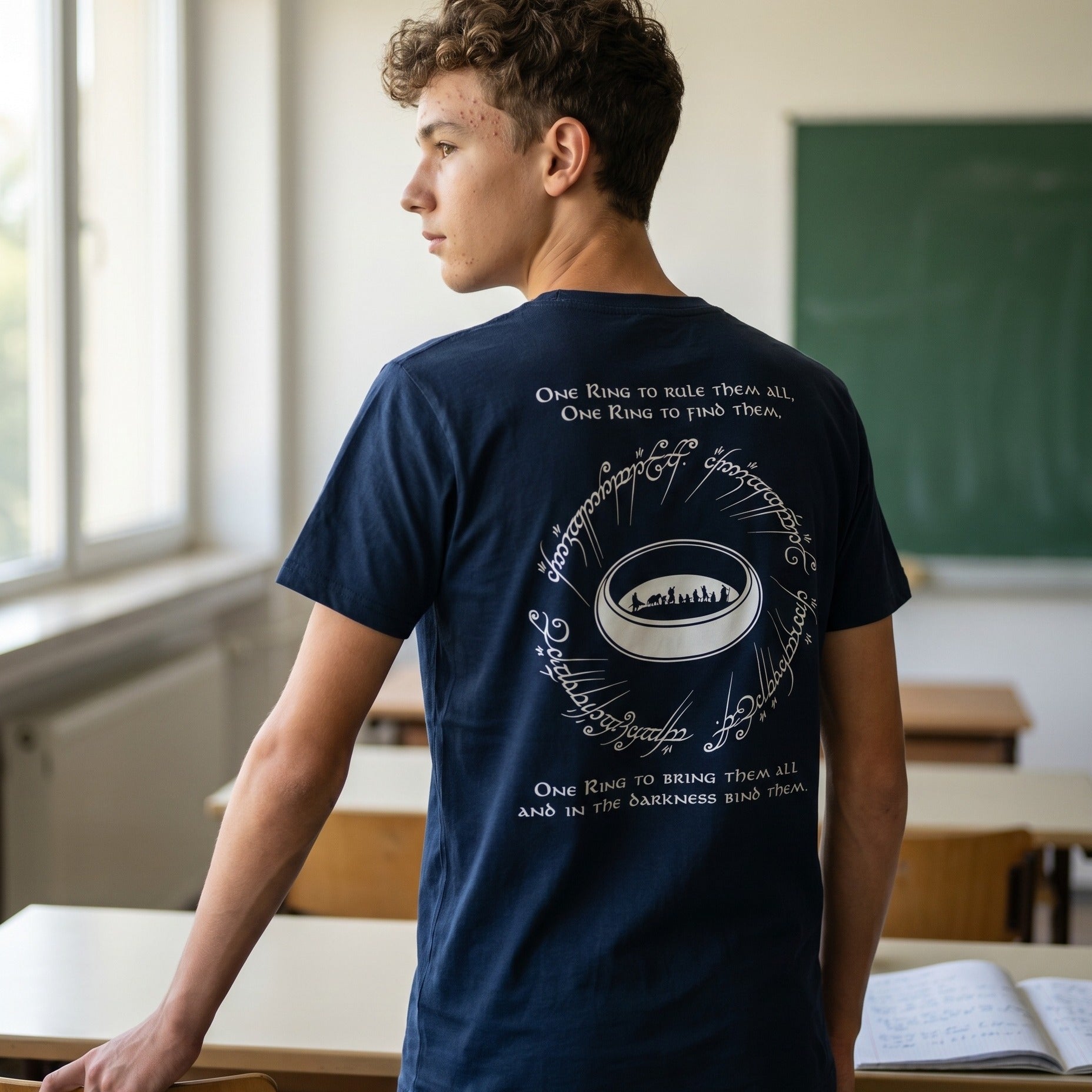 Product image The One Ring T-Shirt Blue - The Lord of the Rings