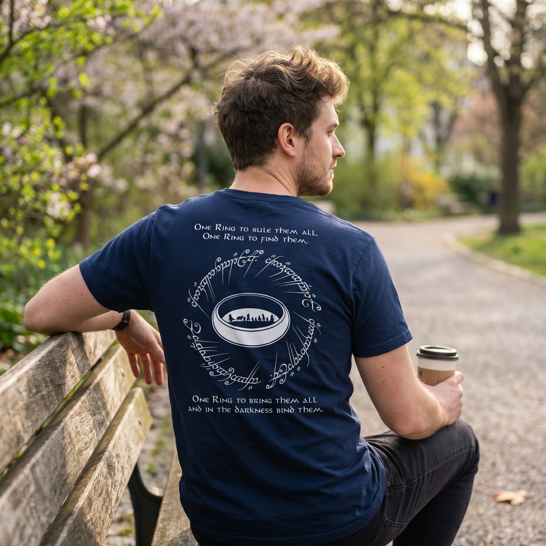 Product image The One Ring T-Shirt Blue - The Lord of the Rings