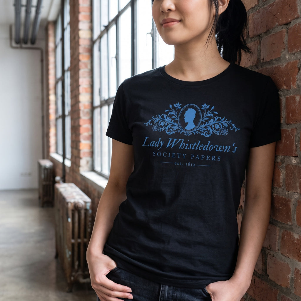 Product image Society Papers T-shirt black for Bridgerton fans