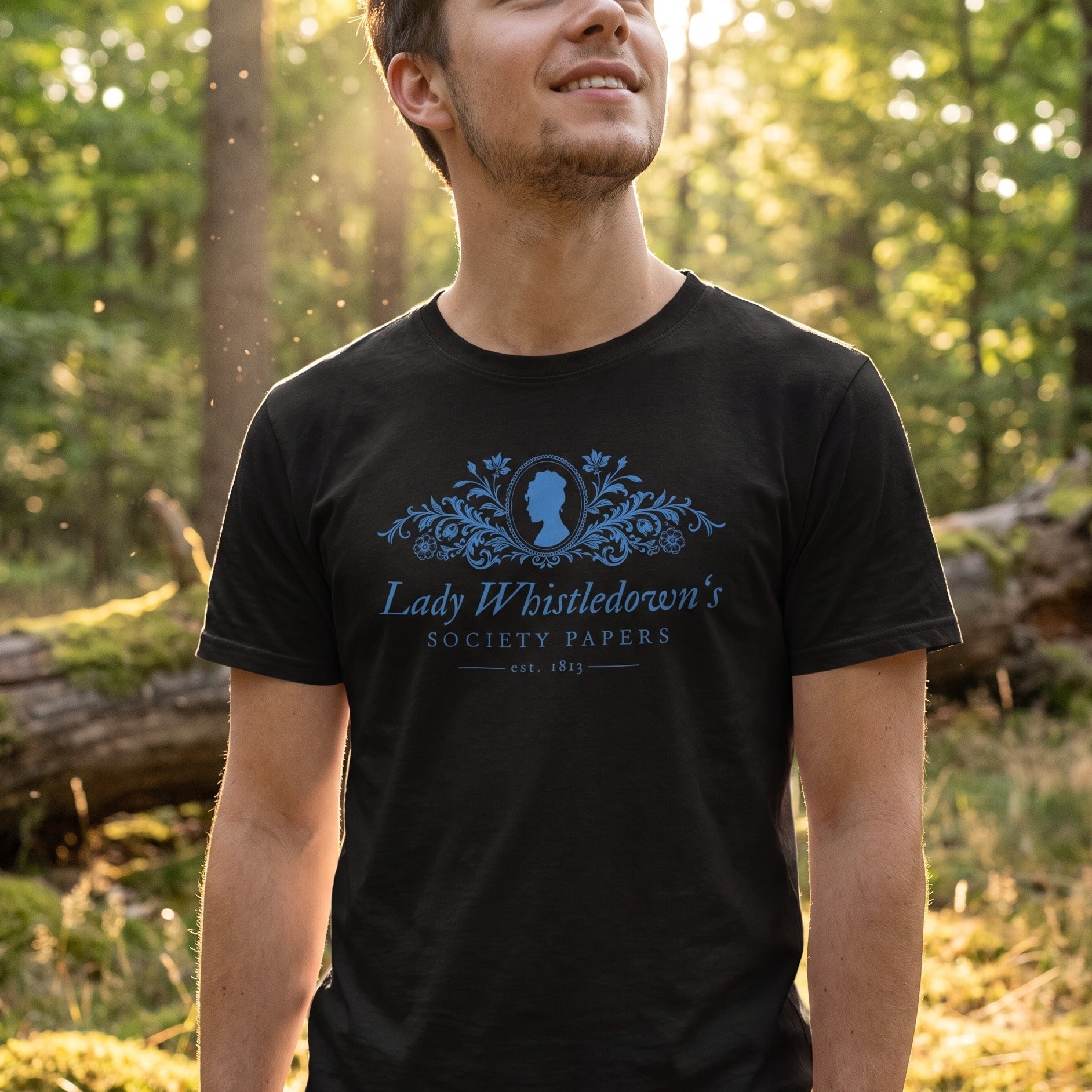 Product image Society Papers T-shirt black for Bridgerton fans