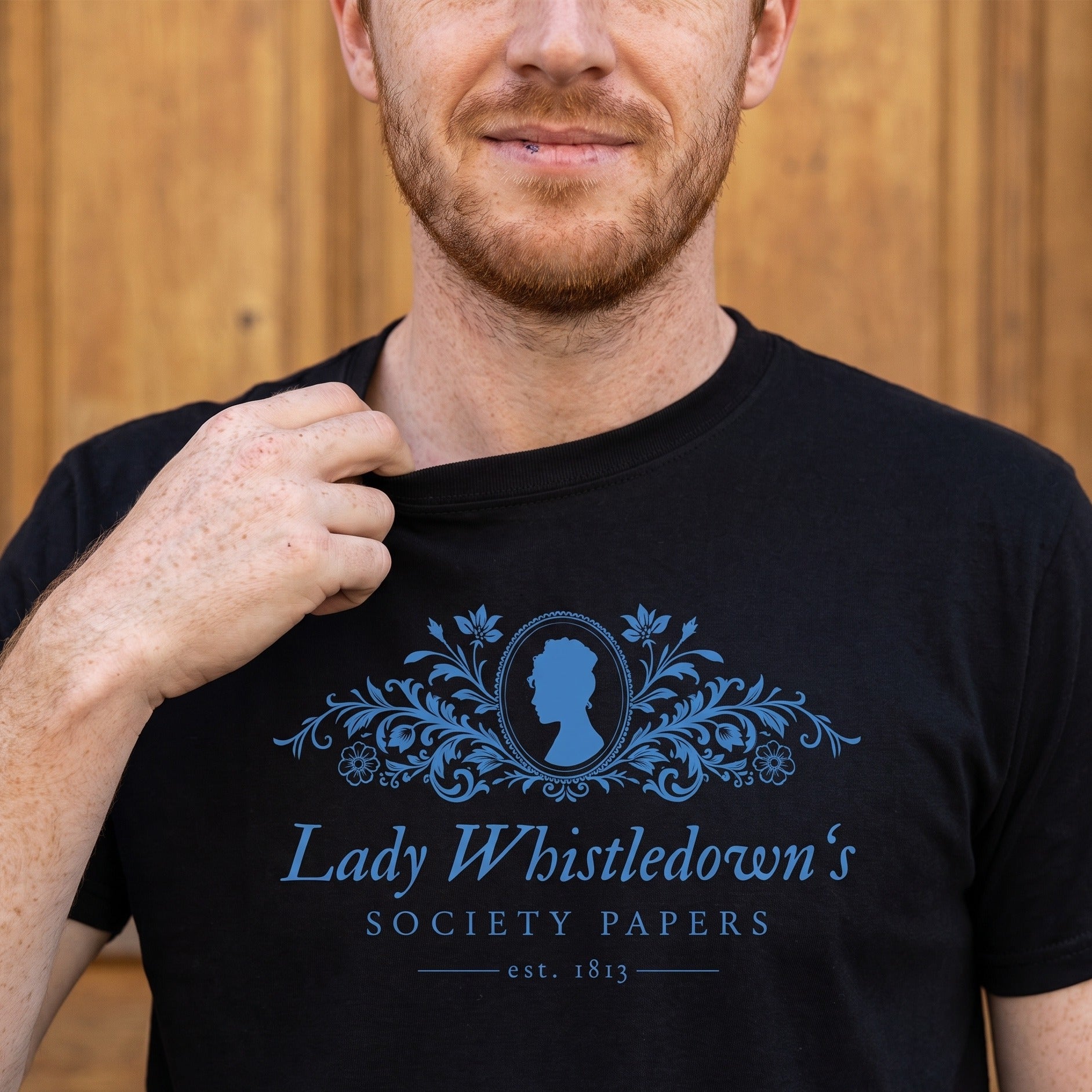 Product image Society Papers T-shirt black for Bridgerton fans