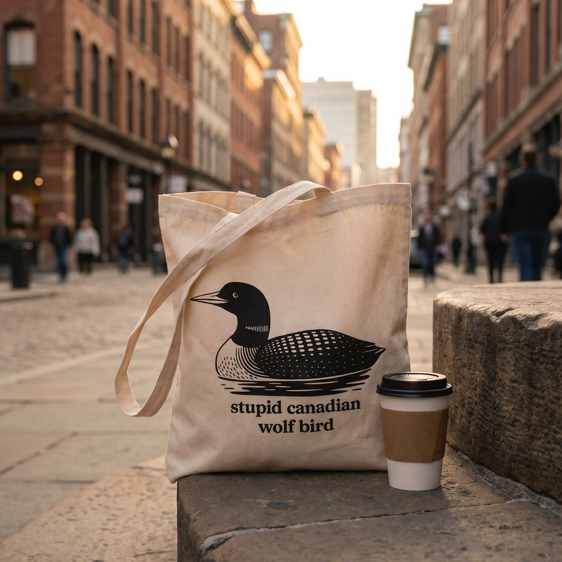 Product image Stupid Canadian Wolf Bird Tote Bag for Heated Rivalry Fans