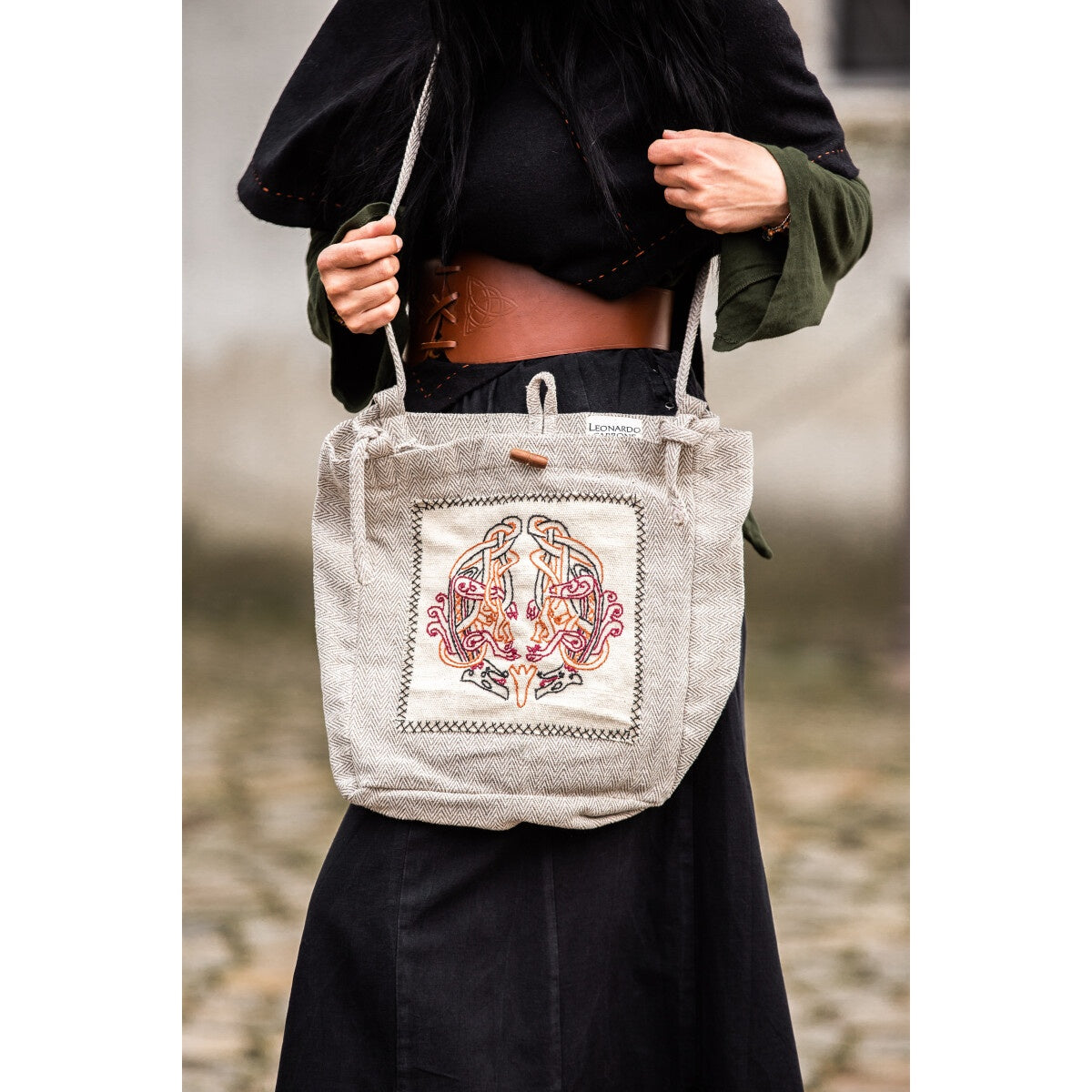Product image Medieval Shoulder Bag Tora with Embroidery beige