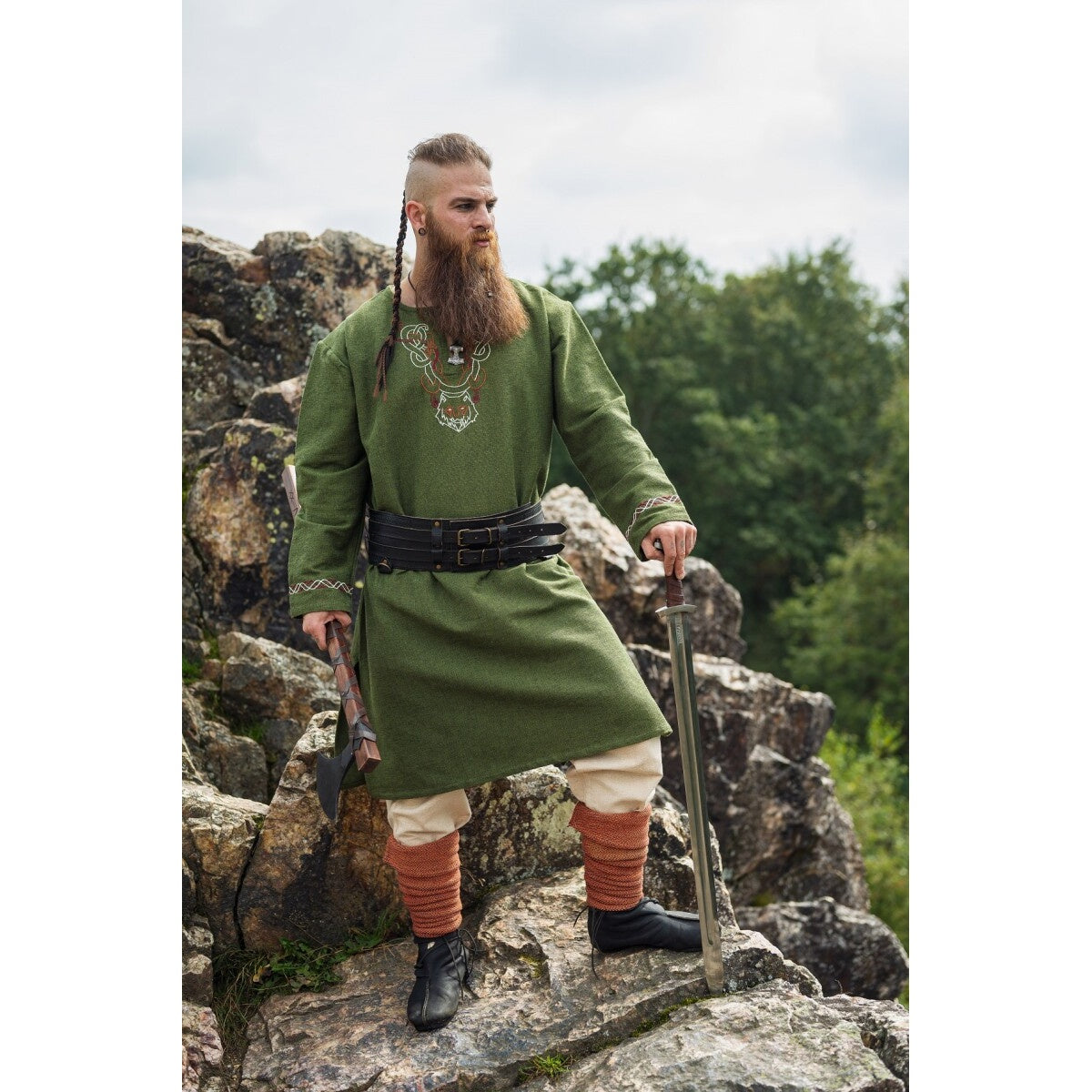 Product image Medieval Viking Tunic Freki olive green