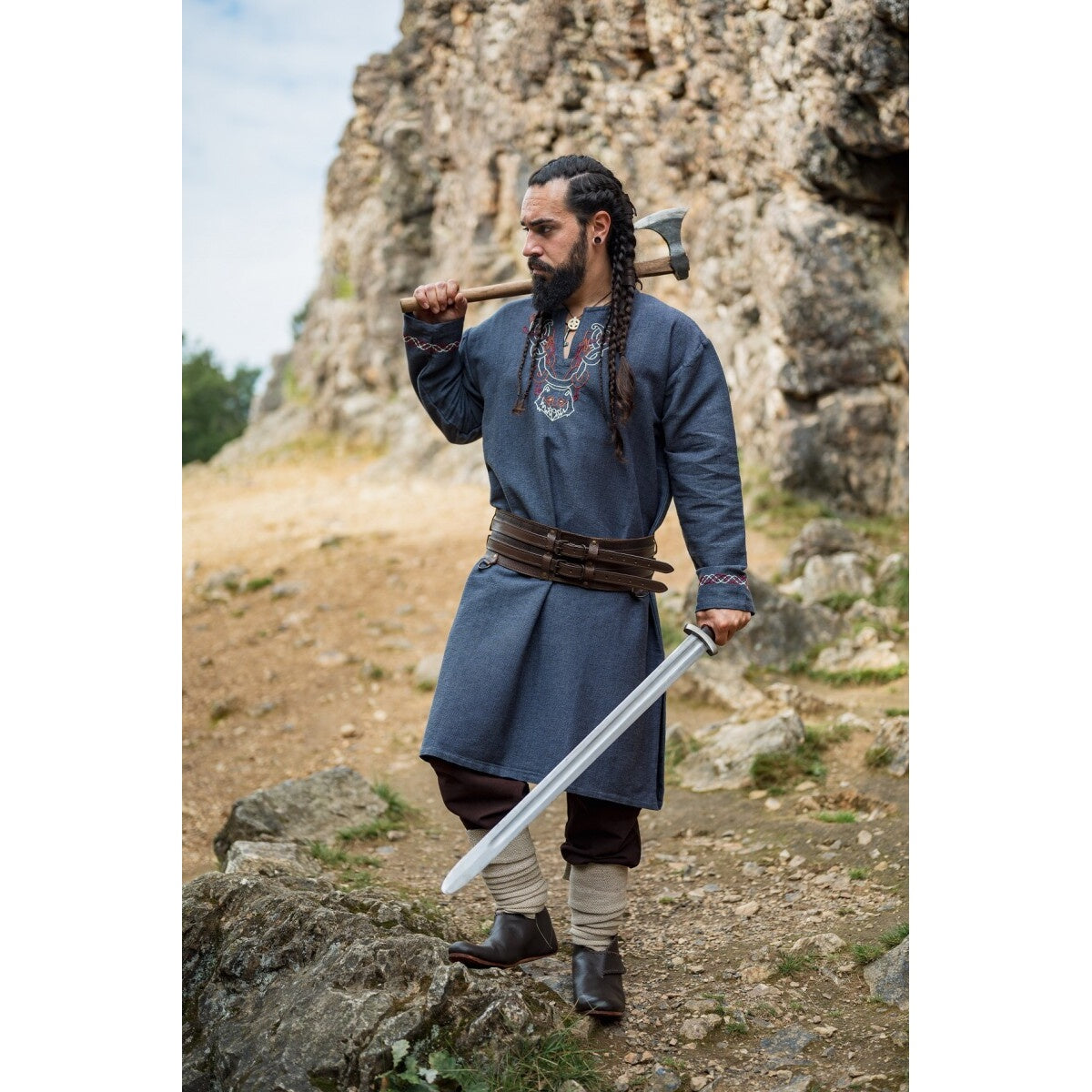 Product image Medieval Viking Tunic Freki blue-grey