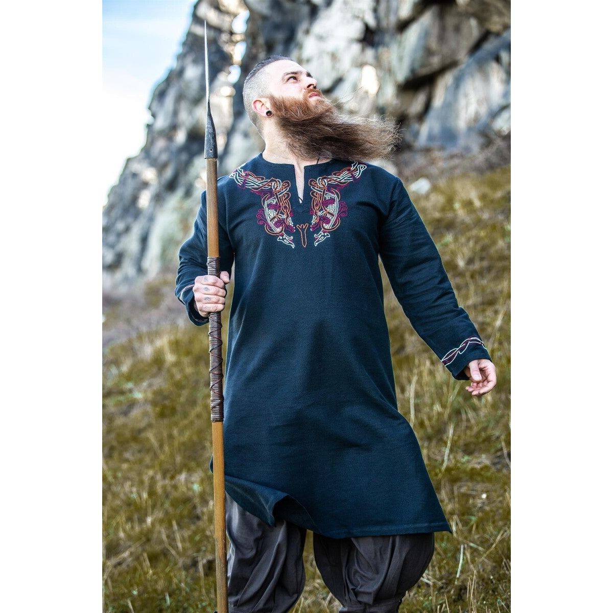 Product image Medieval Viking Tunic Snorri black-red