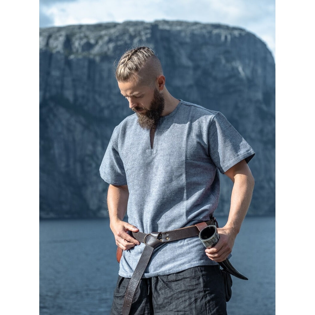 Product image Medieval Viking Tunic Edmund Short Sleeve Blue-Grey