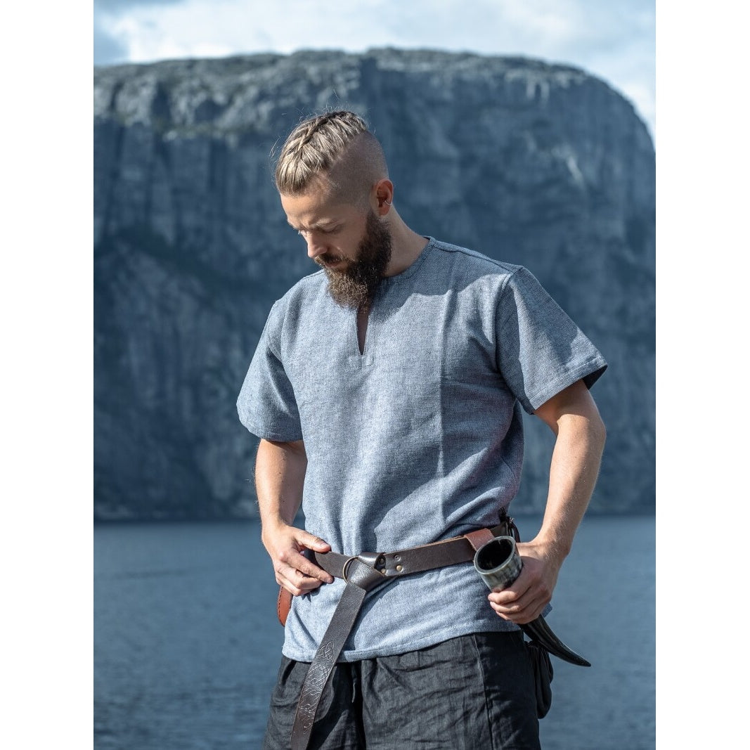 Product image Medieval Viking Tunic Edmund Short Sleeve Blue-Grey