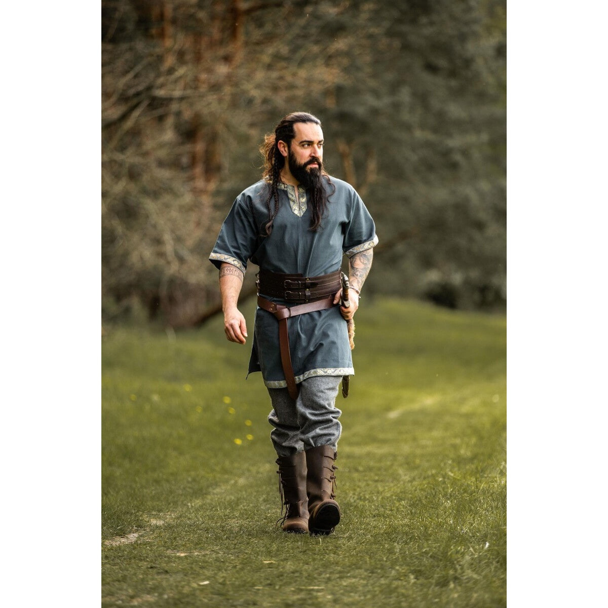 Product image Medieval Short-Sleeve Tunic Njal blue