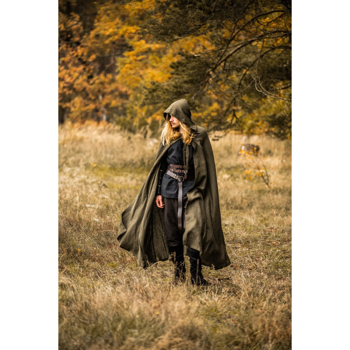 Product image Medieval Linen Cloak Mimir green
