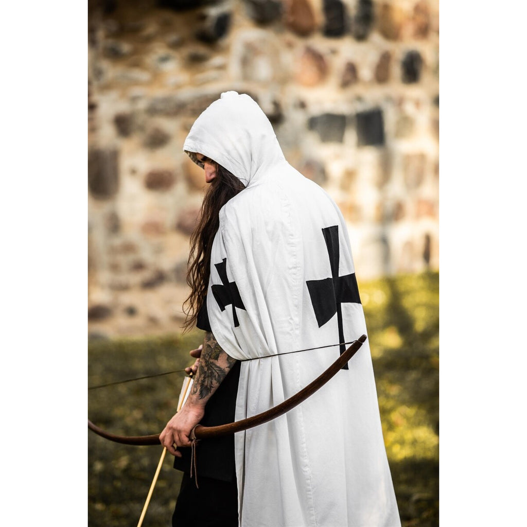 Product image Medieval Templar Knight Cloak Baldwin white-black