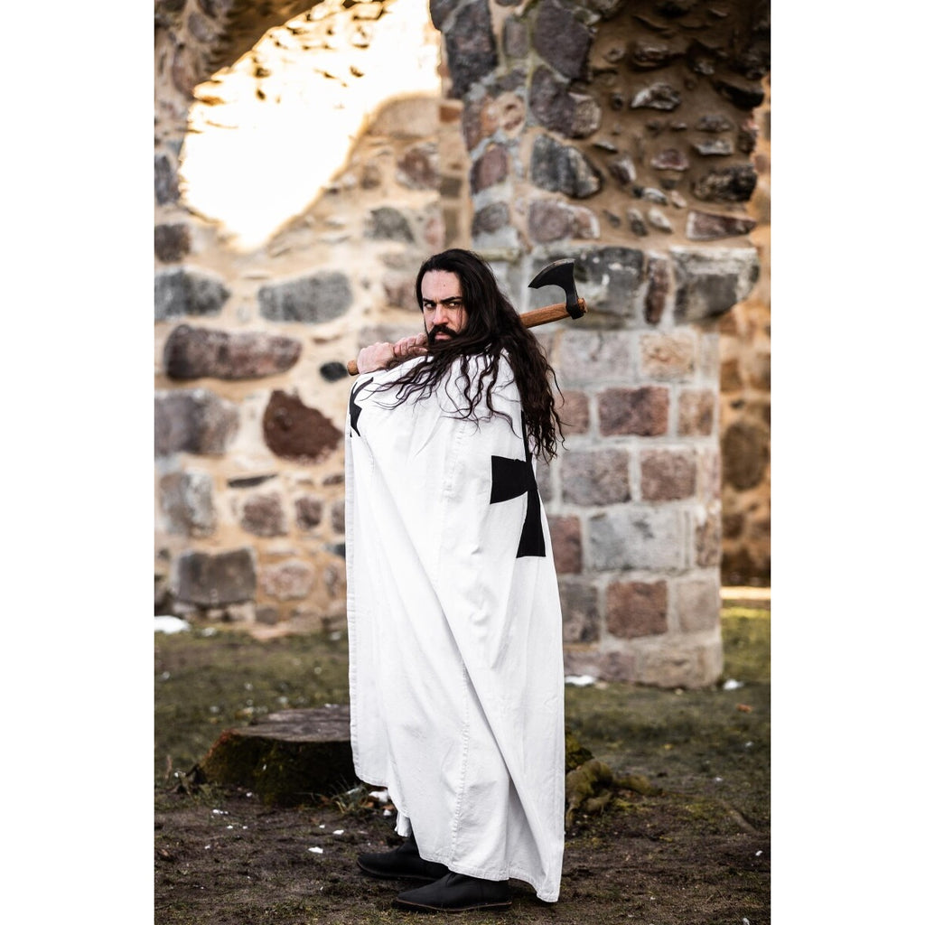 Product image Medieval Templar Knight Cloak Baldwin white-black