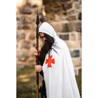 Product image Medieval Templar Cloak Baldwin white-red