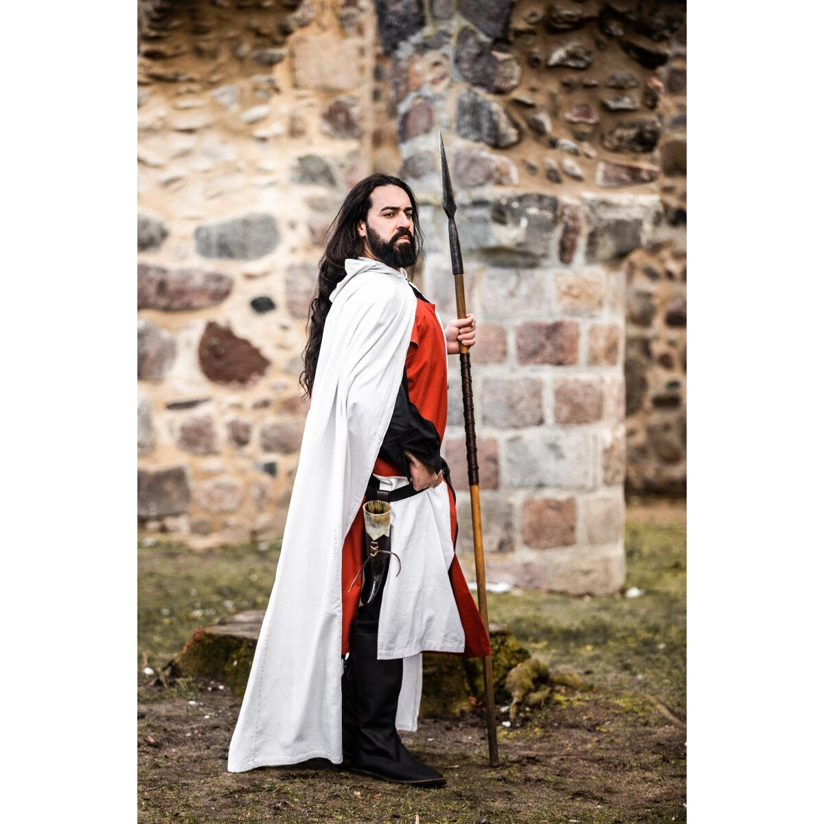 Product image Medieval Cloak of the Templar Knight Arnulf white-red