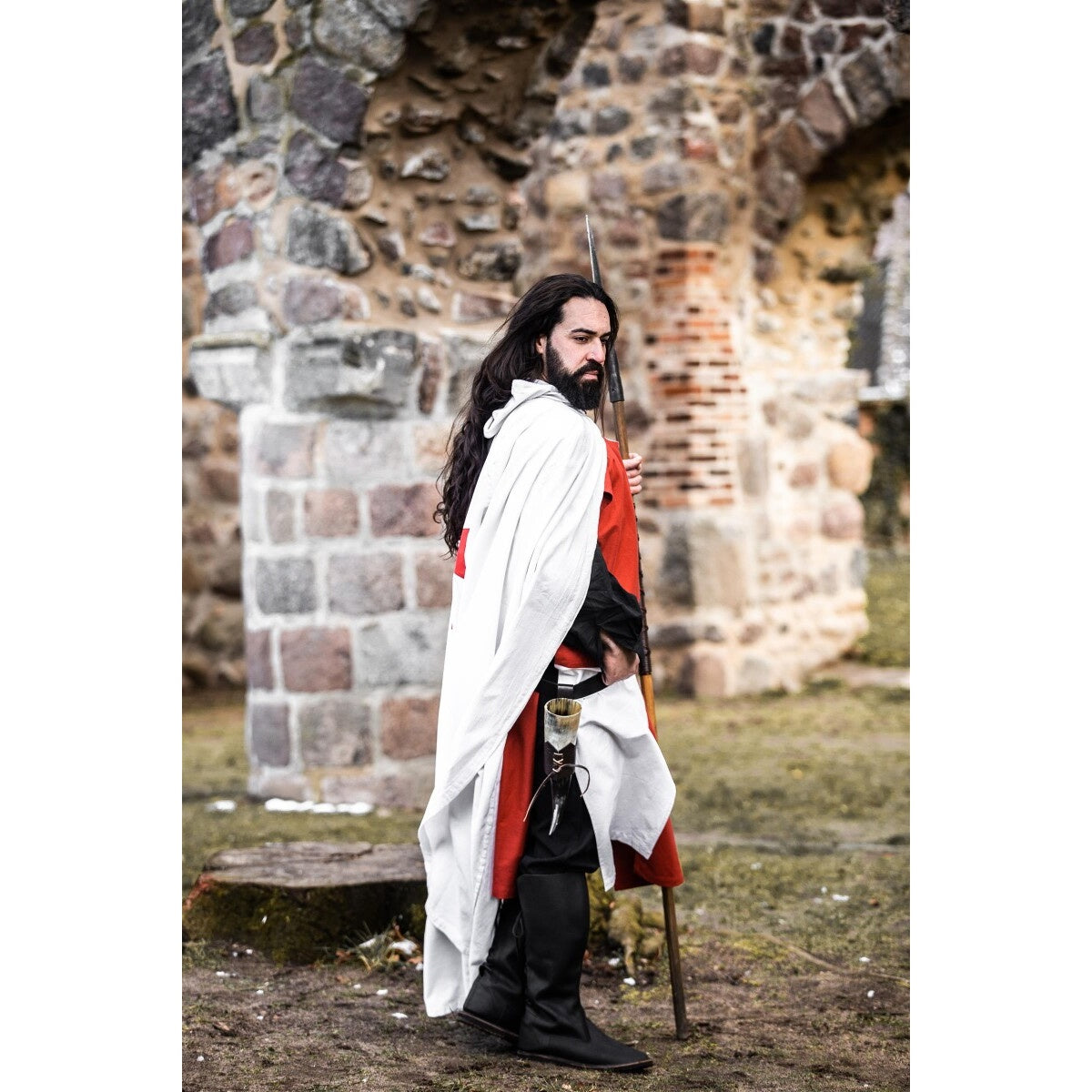 Product image Medieval Cloak of the Templar Knight Arnulf white-red