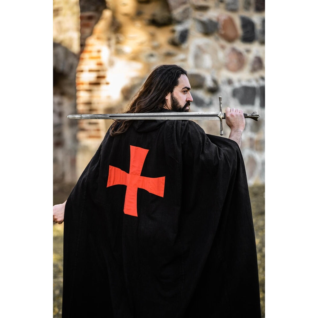 Product image Medieval Cloak of the Templar Knights Arnulf black-red