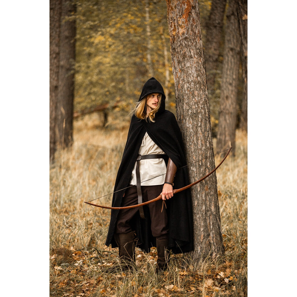 Product image Medieval Hooded Cloak Thorian Wool black