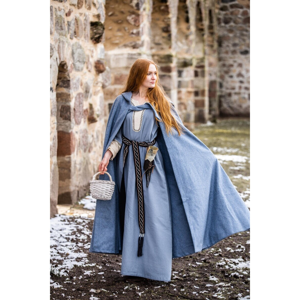 Product image Medieval Hooded Cloak Mila dove blue
