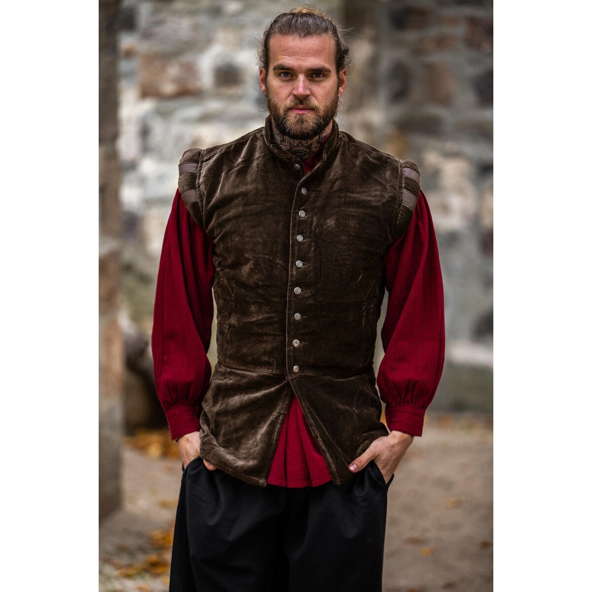 Product image Medieval Noble Velvet Doublet Pierre brown