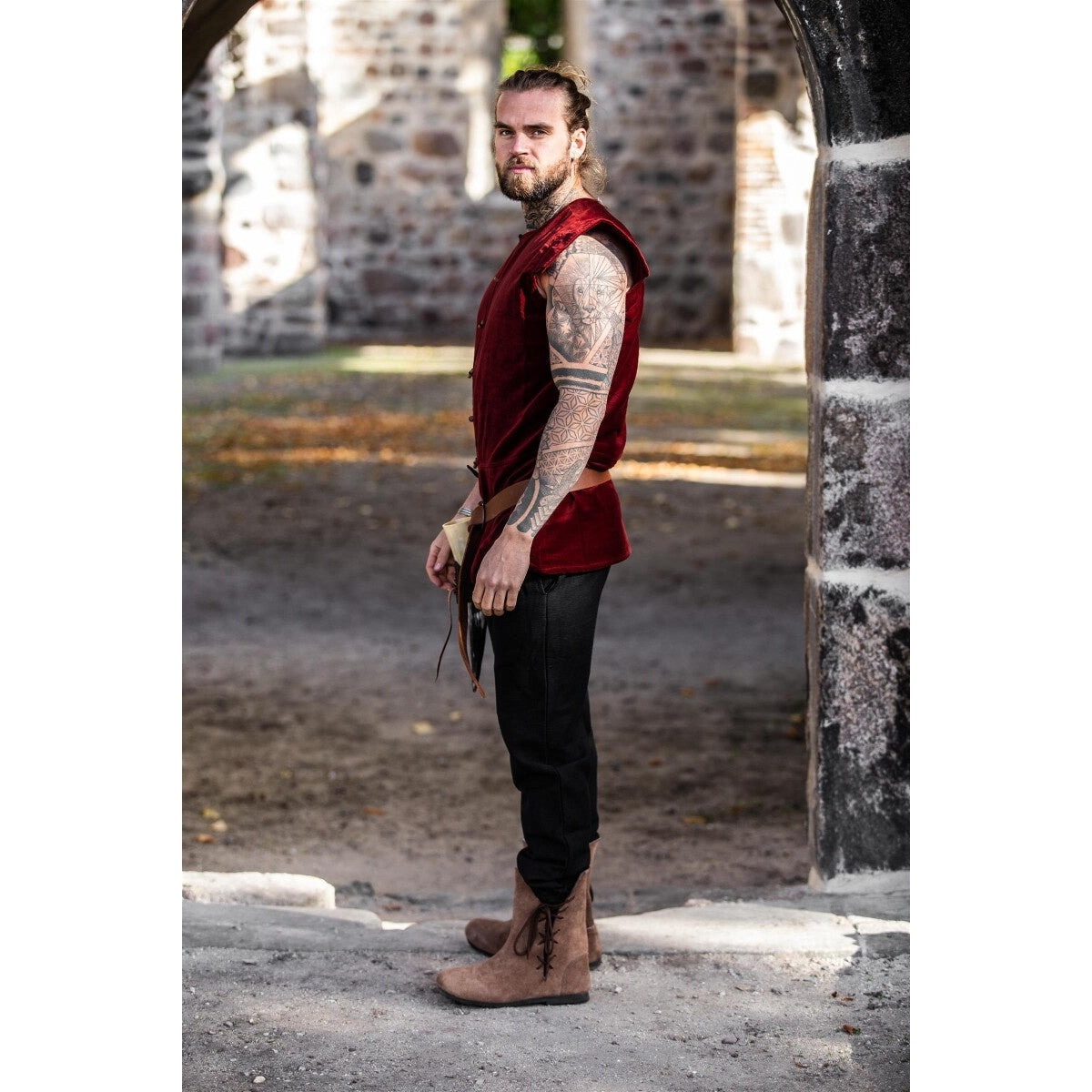Product image Medieval Padded Velvet Doublet Heinrich Red