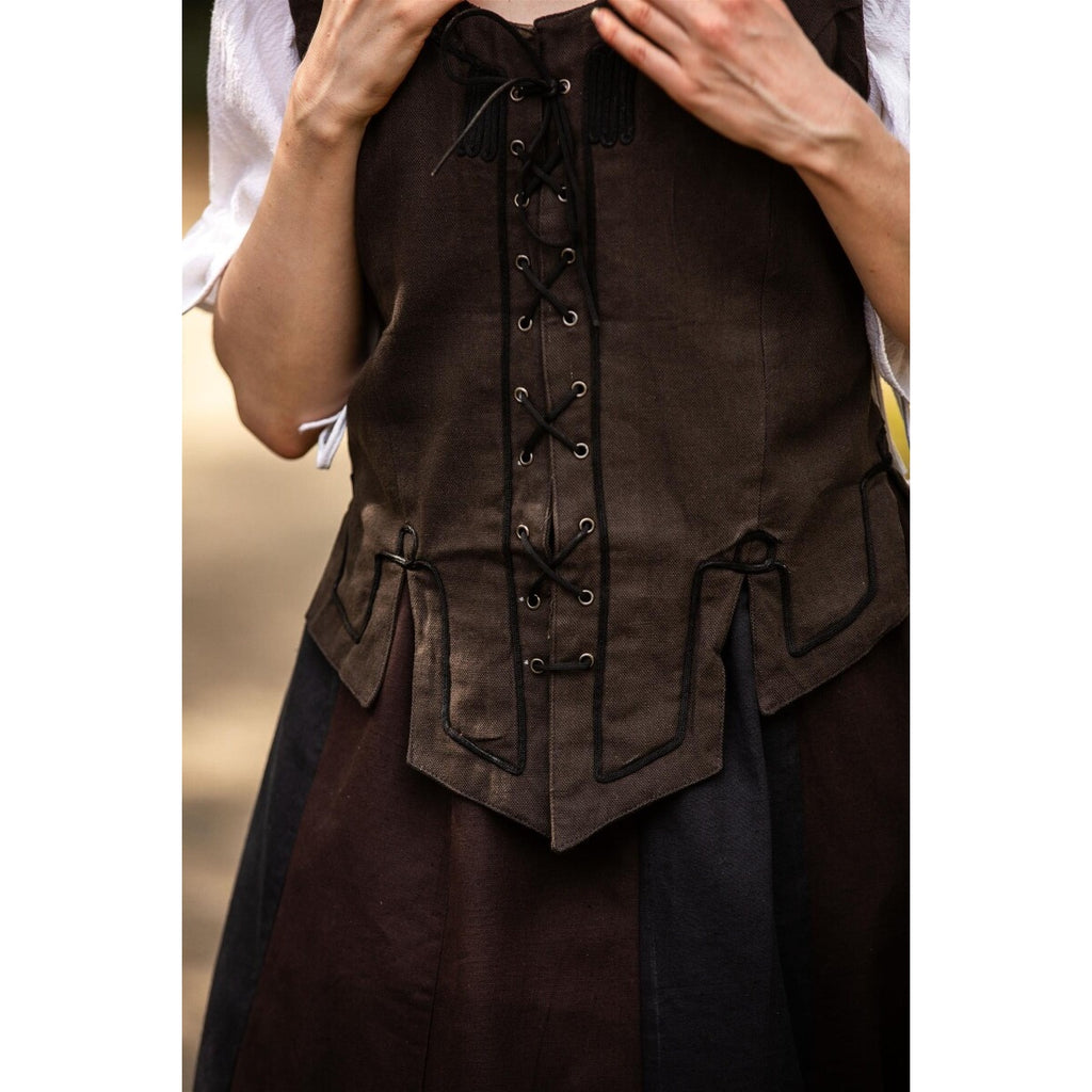 Product image Medieval Bodice Vest Selma dark brown
