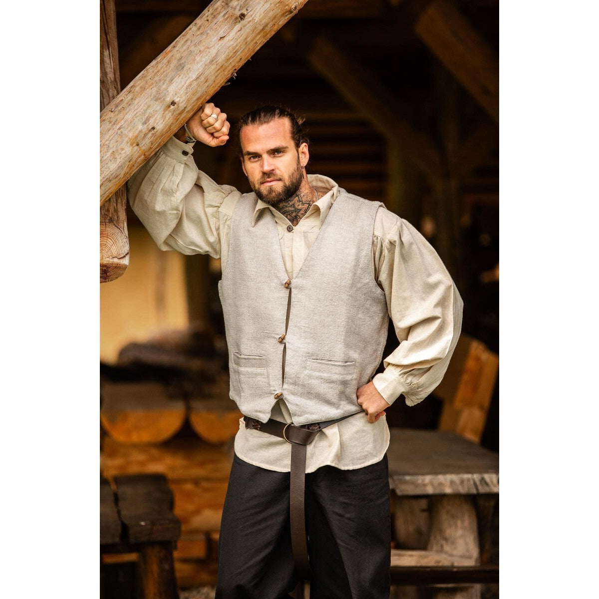 Product image Medieval Handwoven Vest Lutz grey