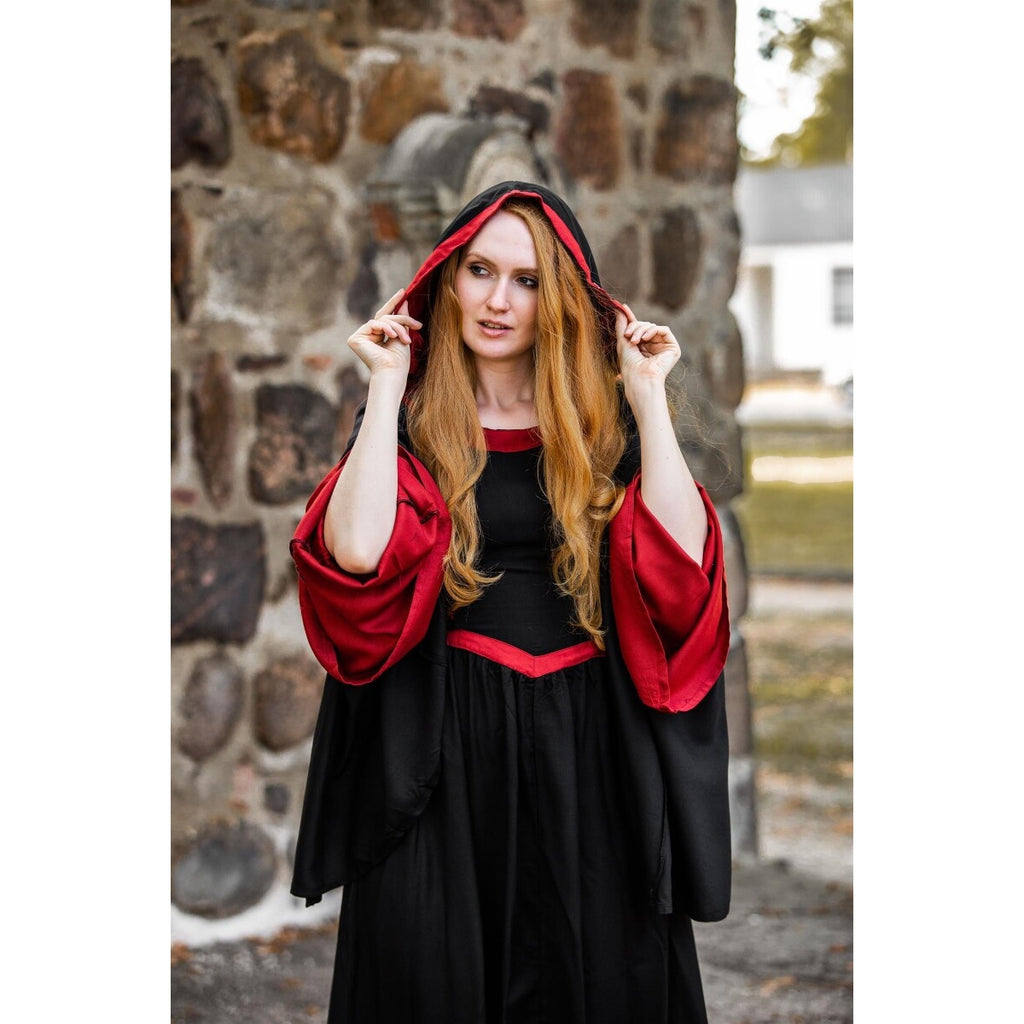 Product image Medieval Hooded Dress Isolde black-red