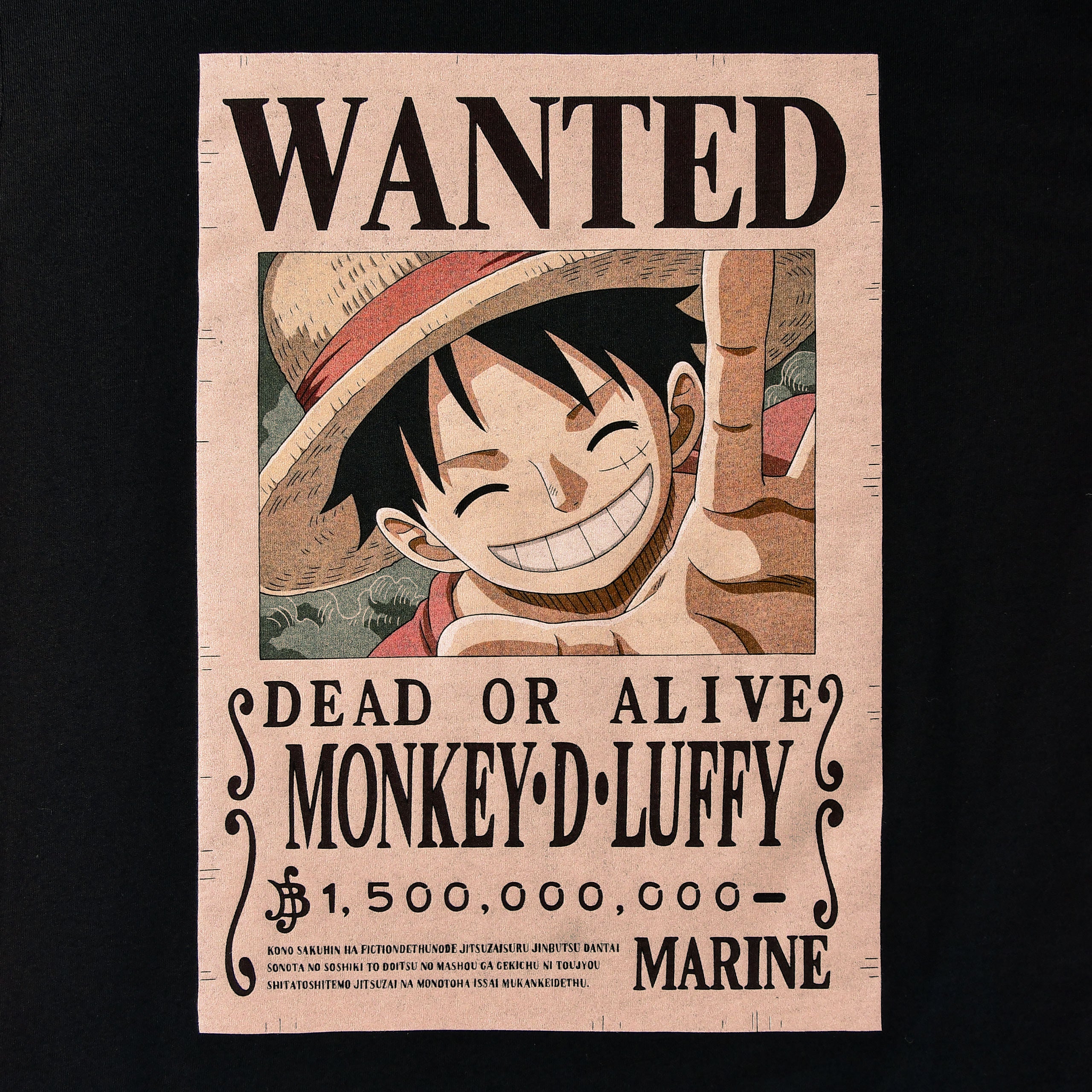 Product image One Piece - Luffy Wanted T-Shirt black