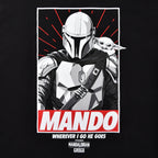 Product image Mando Wherever I Go He Goes T-Shirt Black - Star Wars The Mandalorian