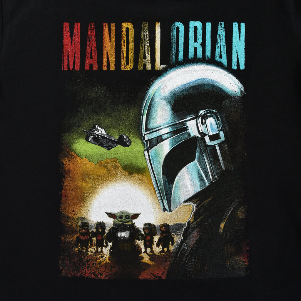 Product image Mando and Grogu Poster T-Shirt Black - Star Wars The Mandalorian