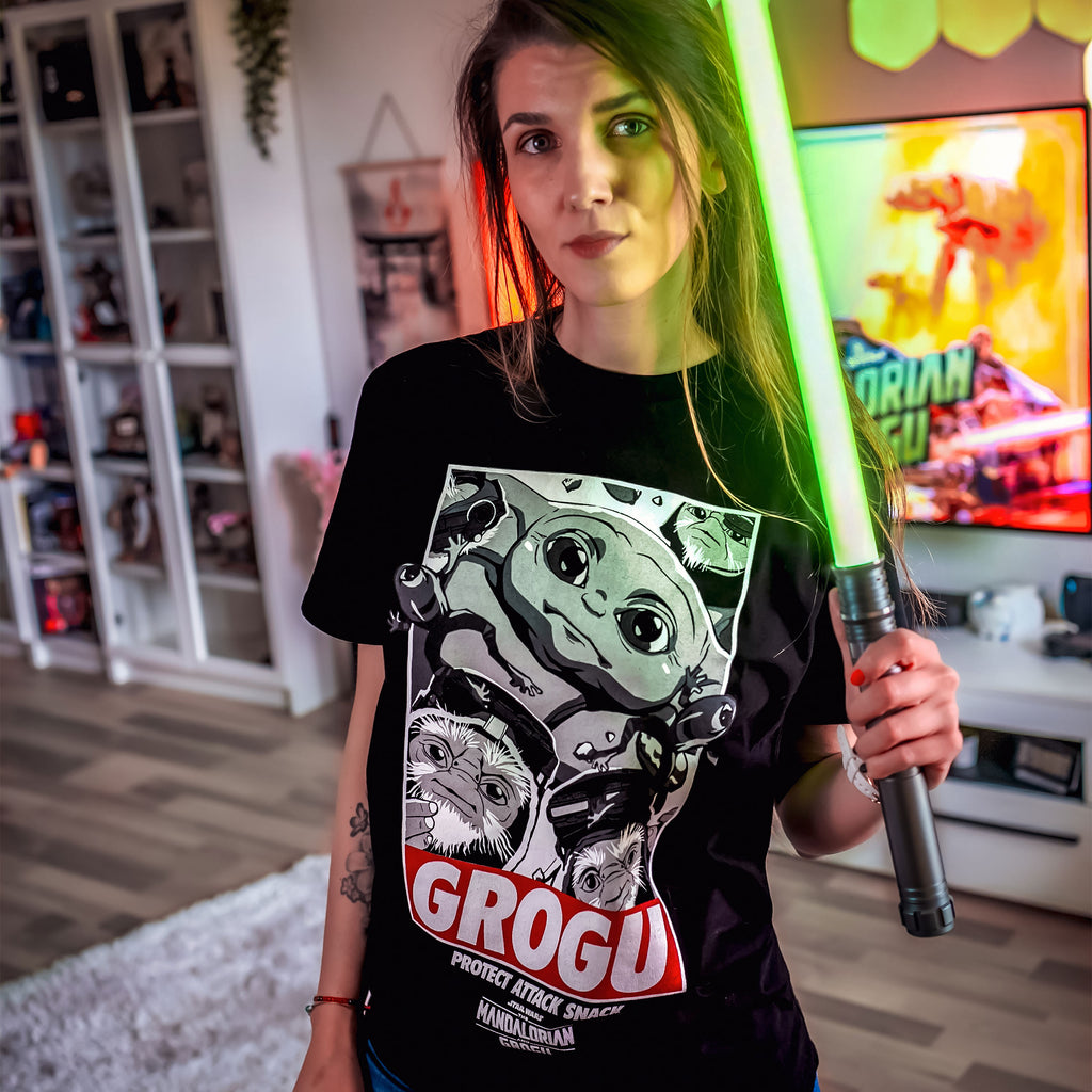 Product image Grogu Protect Attack Snack T-Shirt - Star Wars The Mandalorian