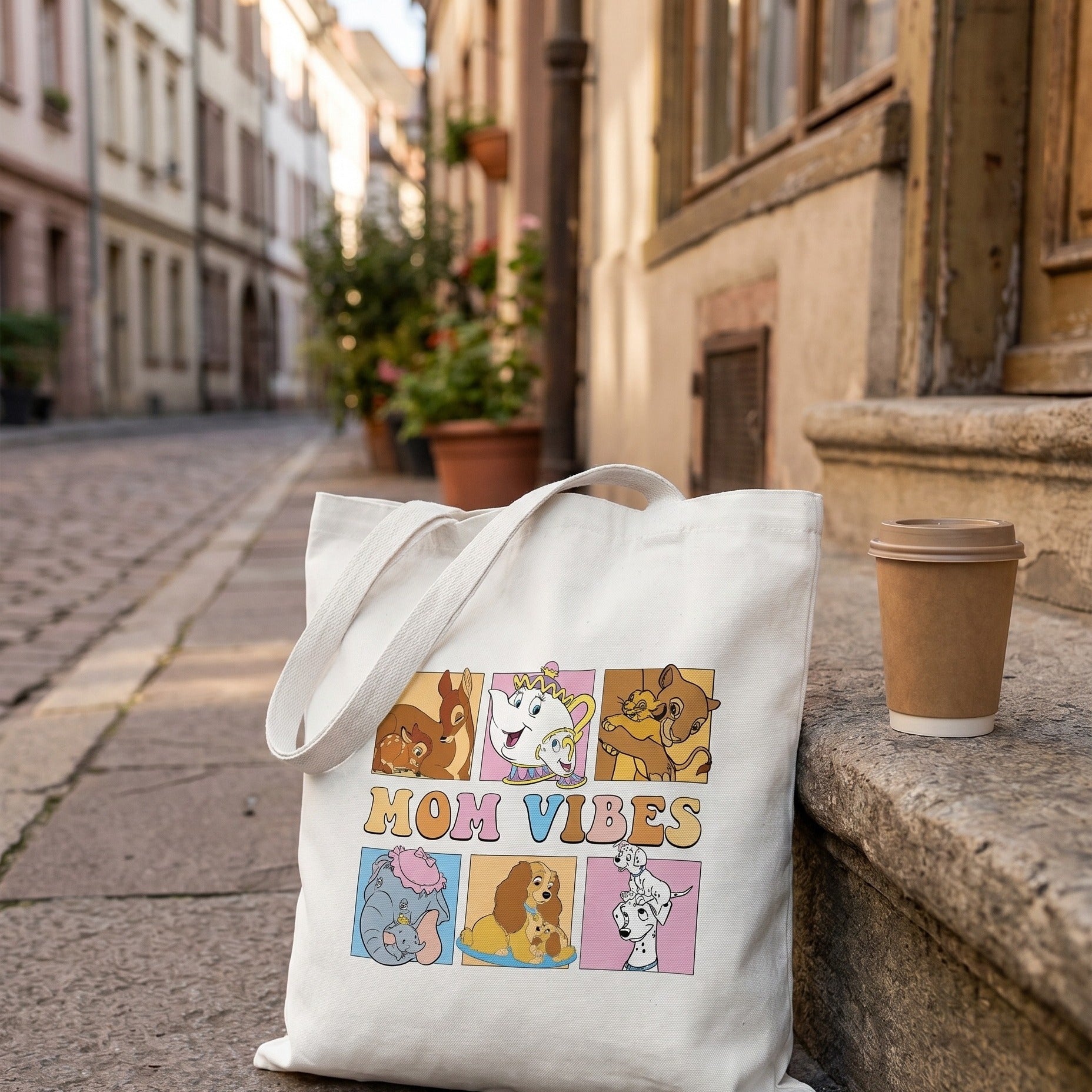 Product image Mom Vibes - Disney Cotton Tote Bag White