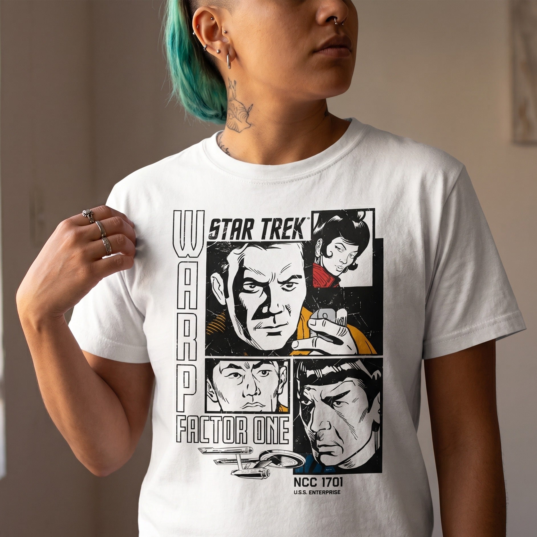 Product image Star Trek - Warp 1 Retro T-Shirt White