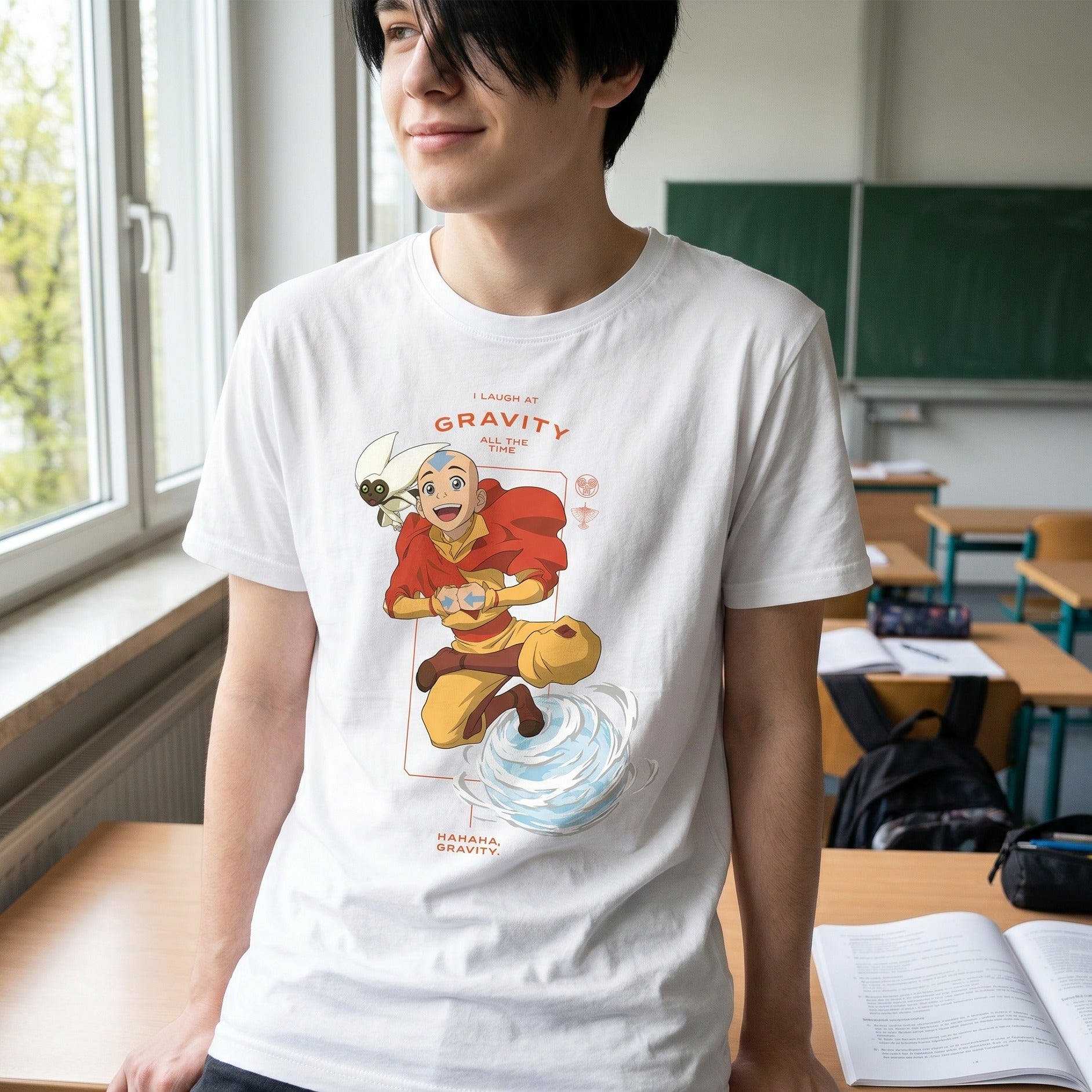Product image Avatar – Aang Laugh at Gravity T-Shirt white