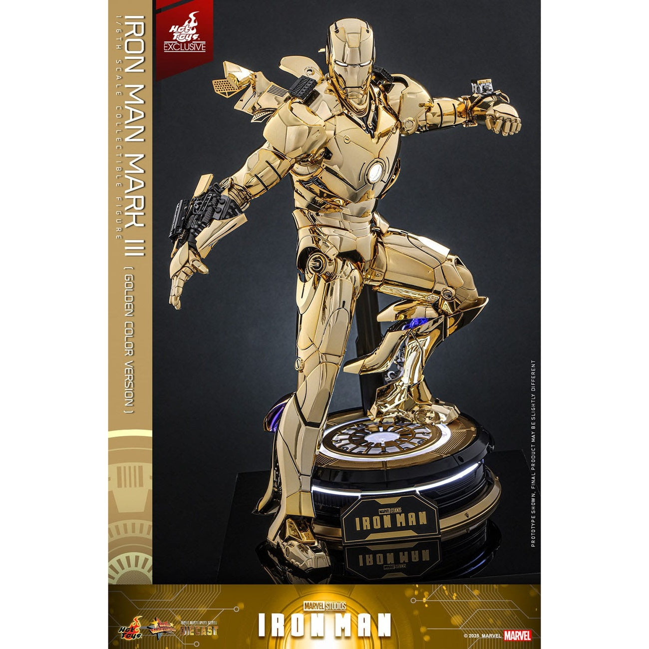 Product image Iron Man - Iron Mark III Masterpiece Action Figure 1:6 Gold Color Version Exclusive