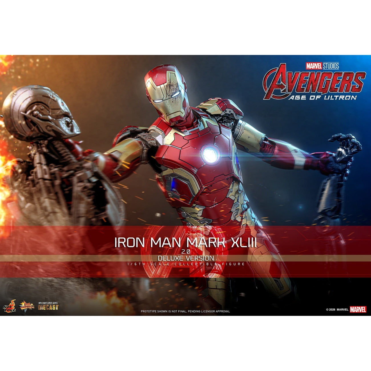 Product image Avengers: Age of Ultron - Iron Man Mark XLIII Masterpiece 1:6 Scale Action Figure Deluxe Version