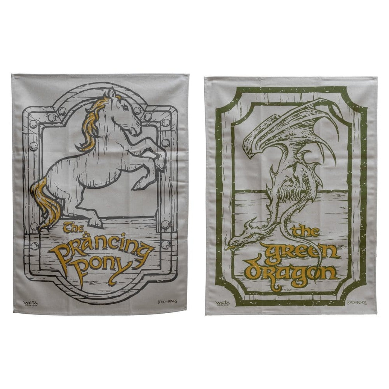 Product image The Lord of the Rings - Green Dragon and Prancing Pony Tea Towel Set of 2